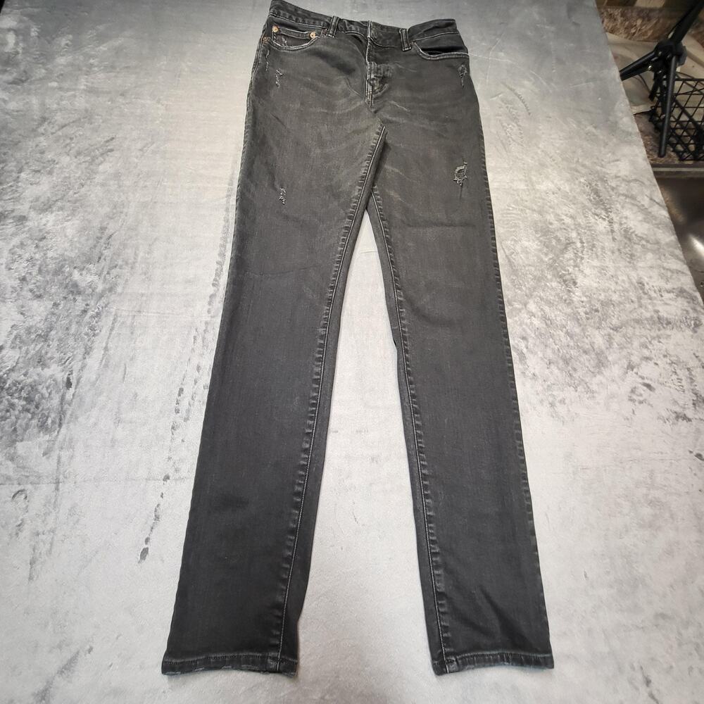 American Eagle Jeans Mens 29x32 Gray Skinny Next Level‎ Flex Distressed Denim